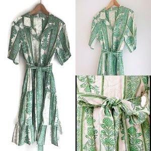 Roller Rabbit dress tiered button down Berrino L